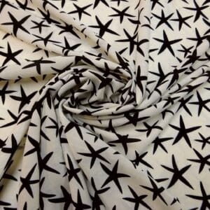 Shammy Thin Faux Linen Fabric Shell Star White