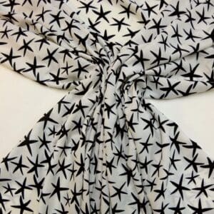 Shammy Thin Faux Linen Fabric Shell Star White