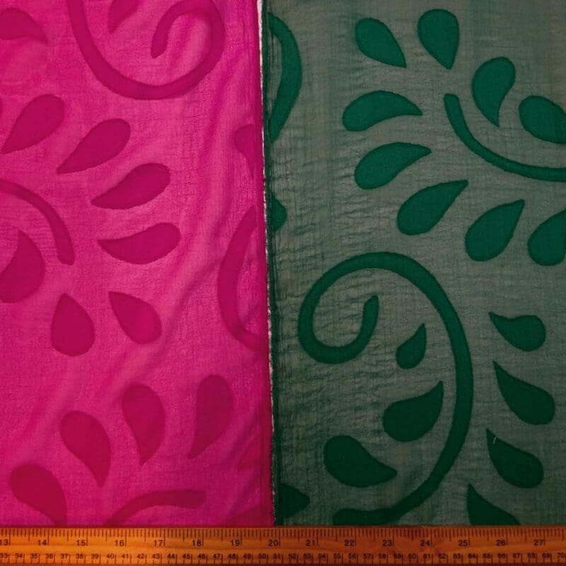 Georgette Fabric Burnt Out Big Dew Drop Swirl