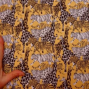 Polyester Cotton Fabric Jimmy Giraffe peach