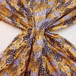 Polyester Cotton Fabric Jimmy Giraffe peach