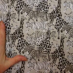 Polyester Cotton Fabric Jimmy Giraffe grey