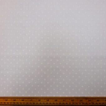 Polyester Cotton Fabric Pea Spot White On White
