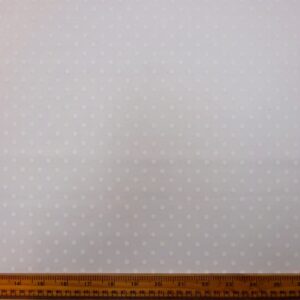 Polyester Cotton Fabric Pea Spot White On White