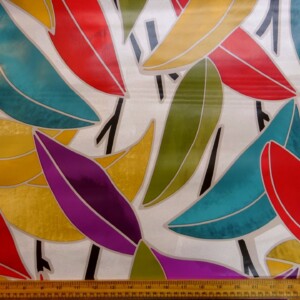 PVC Tabling Fabric Fallen Leaves Multi