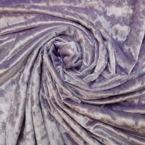Spandex Velour Lycra Fabric Crushed Iced Lavender