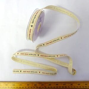 Ribbon Hand Made With Love 20mm