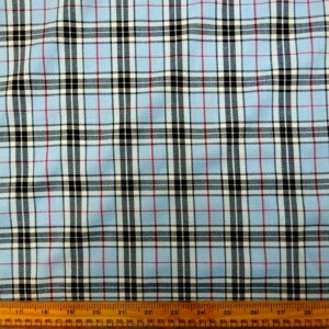 Tartan Suiting Fabric Preppie Blue