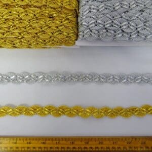 Metallic Frosty Braid Trimming