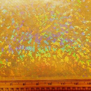 Lycra Hologram Fabric Shattered Glass Ice Chip Gold