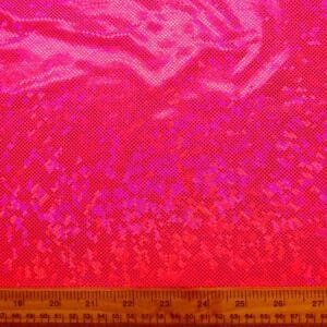 Lycra Hologram Fabric Shattered Glass Ice Chip Cerise