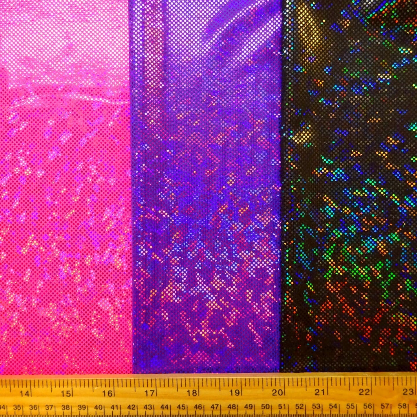 Lycra Hologram Fabric Shattered Glass Ice Chip