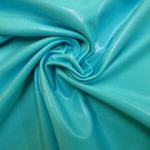 Lycra Fabric Pearlized Wet Look aqua