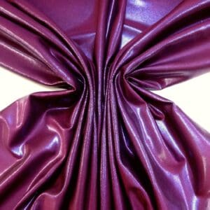 Lycra Fabric Pearlized Wet Look plum