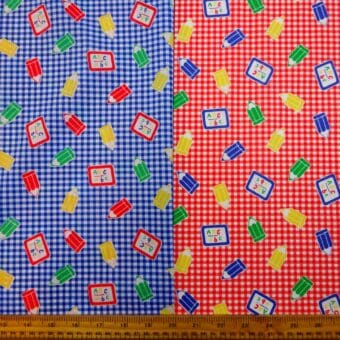 Polyester Cotton Fabric Old School Gingham