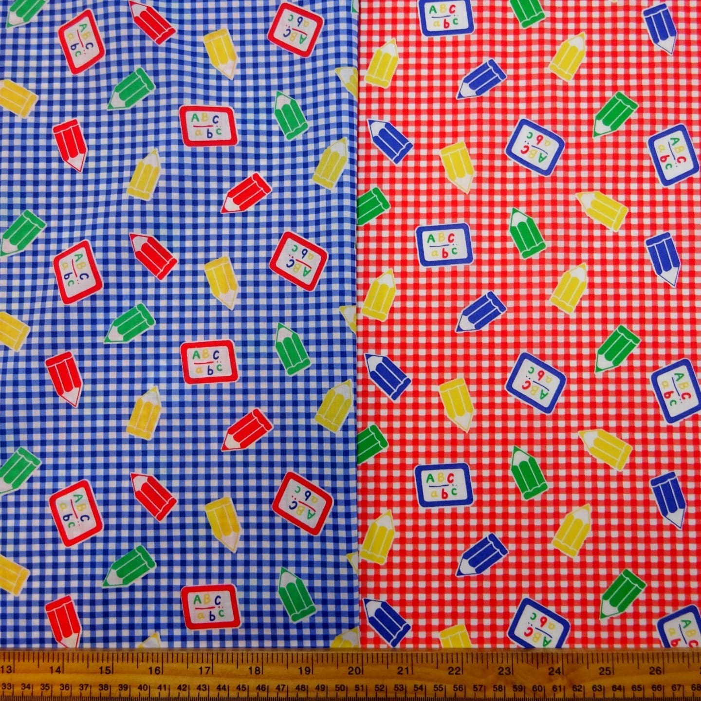 Polyester Cotton Fabric Old School Gingham