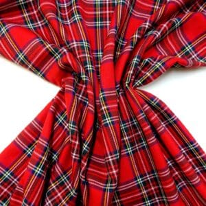 Suiting Fabric Tartan Royal Stewart Red