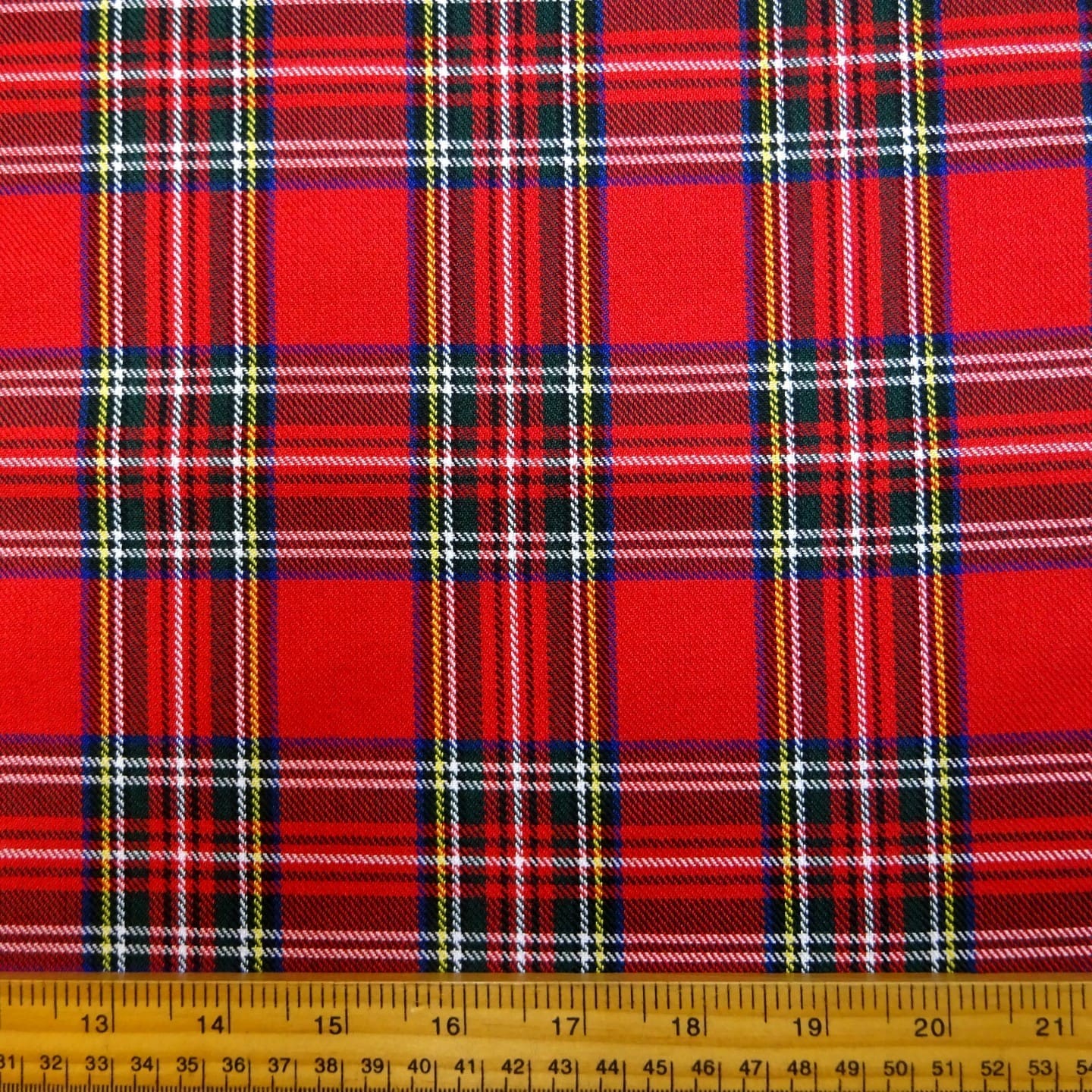 Suiting Fabric Tartan Royal Stewart Red