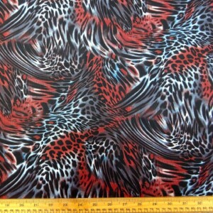 Cotton Fabric Animal Print Fierce Pantha Brown Grey