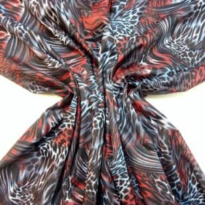 Cotton Fabric Animal Print Fierce Pantha grey/brown