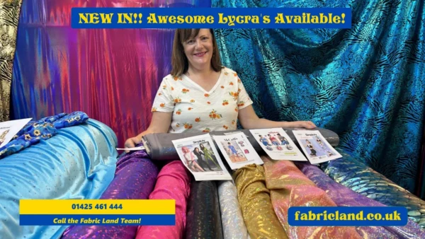 New Hologram Ice Chip Lycras at Fabric Land