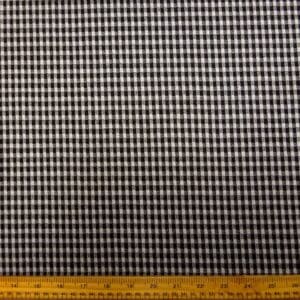 Jersey Fabric Houston Checks Black White