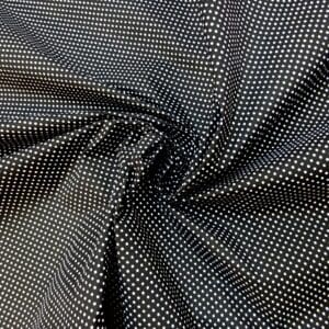 Polyester Cotton Fabric Pinny Spot black