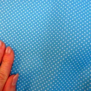 Polyester Cotton Fabric Pinny Spot turquoise