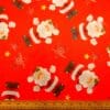 Jersey Fabric Father Christmas Red