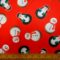 Jersey Fabric Christmas Snowmen Red