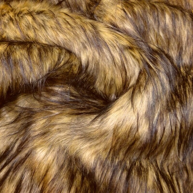 Long Hair Faux Fur Fabric Capybara Tan