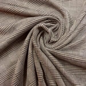 Jersey Fabric Prince O Wales Black White