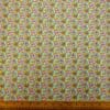 Polyester Cotton Fabric Floral Popping Petunias Turquoise Coral