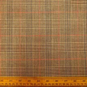 Suiting Fabric Prince of Wales Country Range Beige Brown