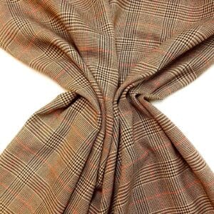 Suiting Fabric Prince of Wales Country Range Beige Brown