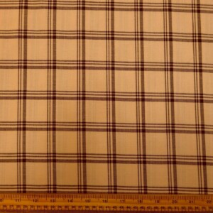 Suiting Fabric Wool Blend Bovoy Plaid Beige
