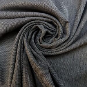 Suiting Fabric Birds Eye With Elastane Black