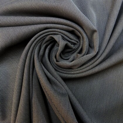 Suiting Fabric Birds Eye With Elastane Black
