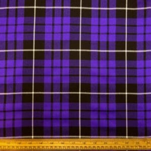 Suiting Fabric Tartan Fife Purple