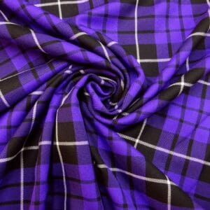 Suiting Fabric Tartan Fife Purple