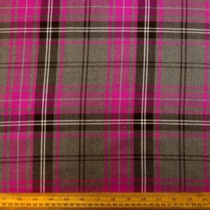 Suiting Fabric Tartan Dundee Cerise