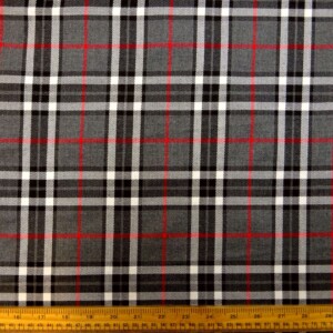 Suiting Fabric Tartan Sinclair Grey