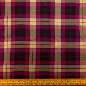 Suiting Fabric Tartan Keith Beige Wine