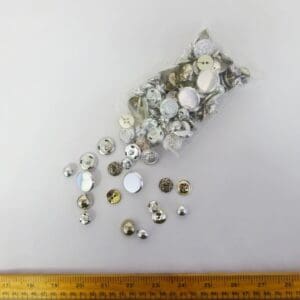 Buttons Large Bag Silver Mixed Size Buttons