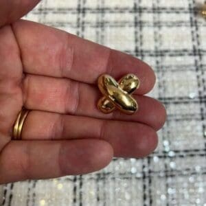 Gold Buttons Criss Cross 2cm Code Jam