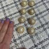 Buttons 25mm Pearl Gold Centre
