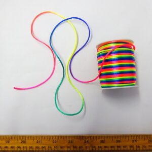 Corset Lacing Rats Tail Cord Rainbow