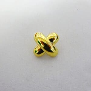 Gold Buttons Criss Cross 2cm Code Jam
