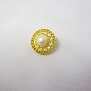 Buttons 25mm Pearl Gold Centre