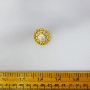 Buttons 25mm Pearl Gold Centre
